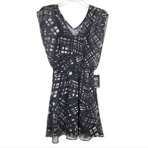 EXPRESS black and white cap sleeve mini dress NWT